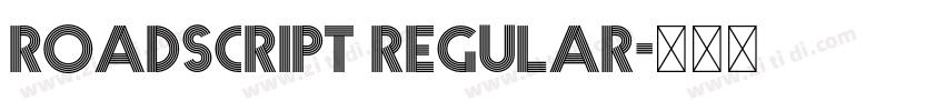 Roadscript Regular字体转换